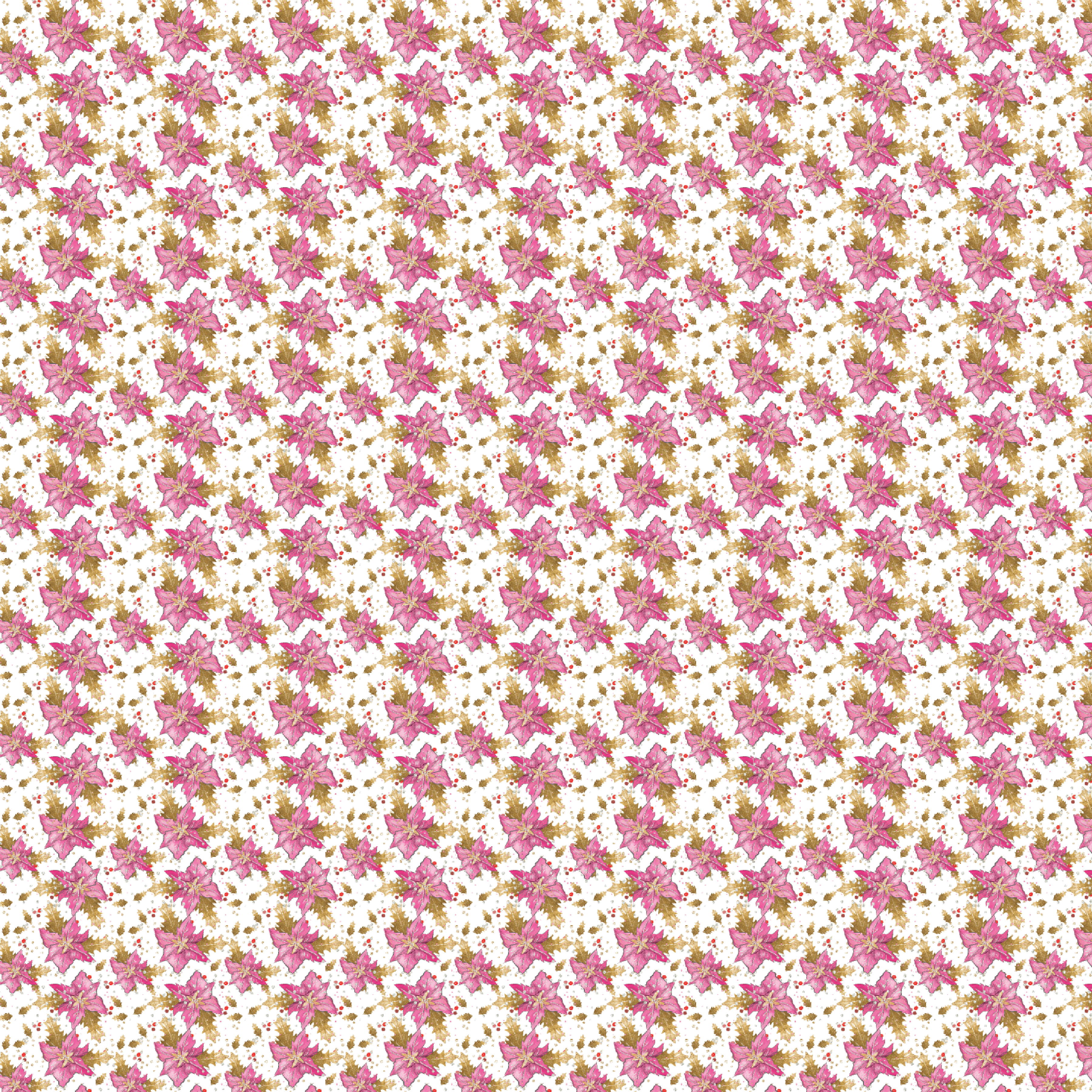 P1231 | Pink Pointsettia & Confetti Pattern Acrylic Sheets - CMB Pattern Acrylic